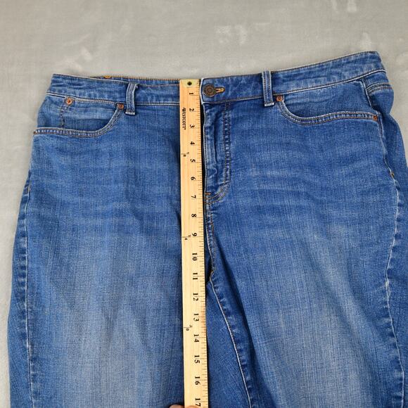 Talbots Flawless Jeans Womens 16W (37x24) Straight Crop Curvy Blue Denim - Picture 9 of 9